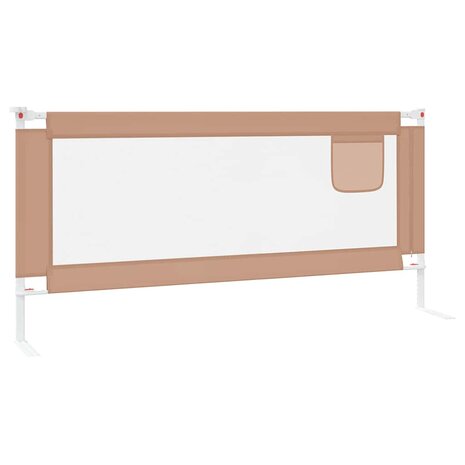 Bedhekje peuter 200x25 cm stof taupe 5