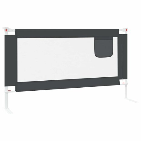 Bedhekje peuter 150x25 cm stof donkergrijs 5