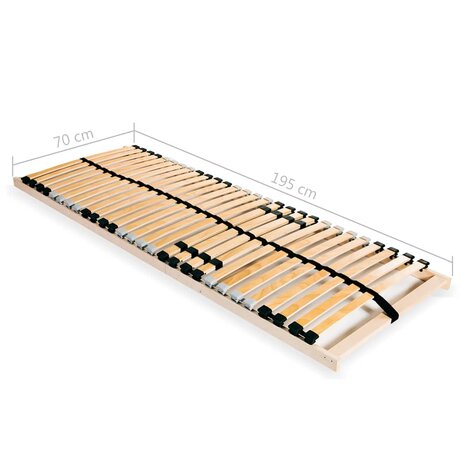 Lattenbodem met 28 latten 7 zones 70x200 cm 8