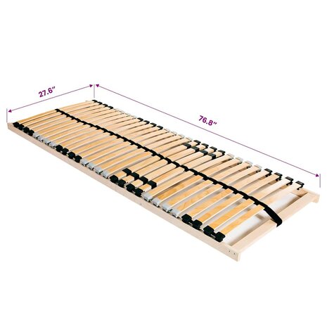 Lattenbodem met 28 latten 7 zones 70x200 cm 9