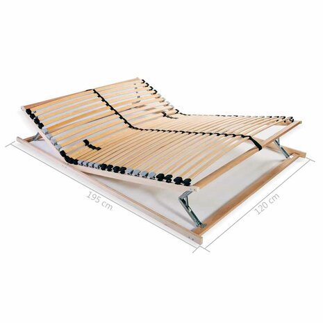 Lattenbodem met 28 latten 7 zones 120x200 cm 9