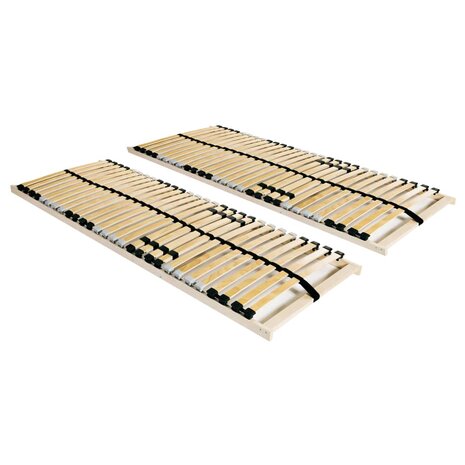 Lattenbodems 2 st met 28 latten 7 zones 70x200 cm 1