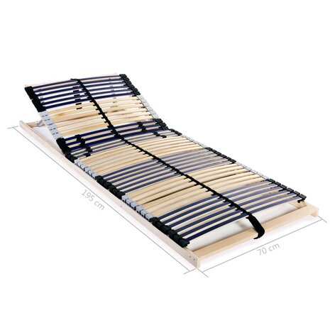 Lattenbodems 2 st met 42 latten 7 zones 70x200 cm 7