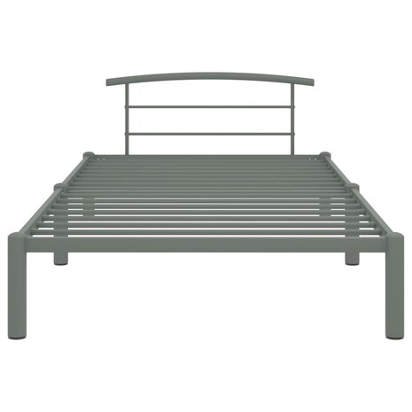 Bedframe metaal grijs 90x200 cm 3
