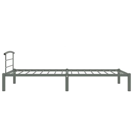 Bedframe metaal grijs 90x200 cm 4