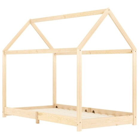 Kinderbedframe massief grenenhout 90x200 cm 2