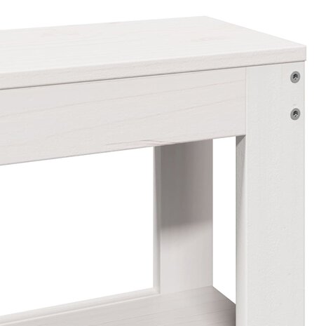 Seniorenbed met hoofdbord massief grenenhout wit 75x190 cm 10