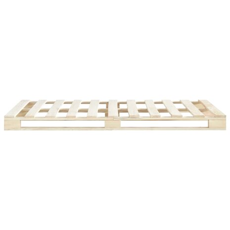 Bedframe pallet massief grenenhout 200x200 cm 3