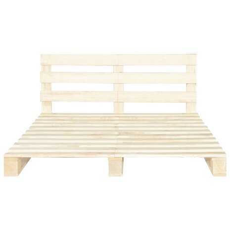 Bedframe pallet massief grenenhout 140x200 cm 3