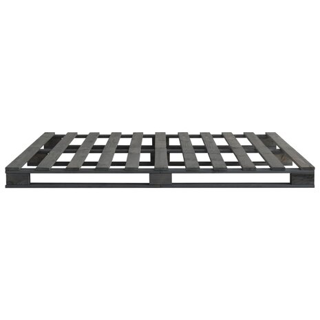 Bedframe pallet massief grenenhout grijs 140x200 cm 4
