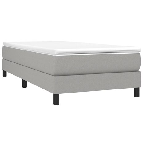 Boxspring bed 90x200 cm stof lichtgrijs 3