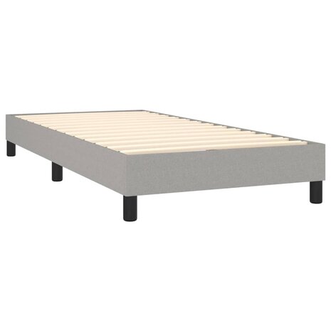 Boxspring bed 90x200 cm stof lichtgrijs 4