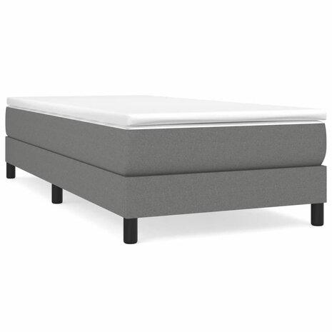 Boxspring bed 90x200 cm stof donkergrijs 2