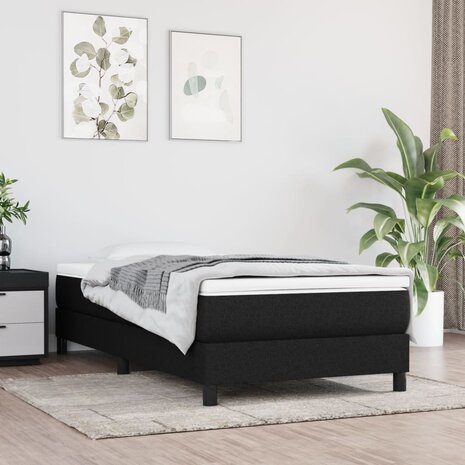 Boxspring bed 90x200 cm stof zwart 1