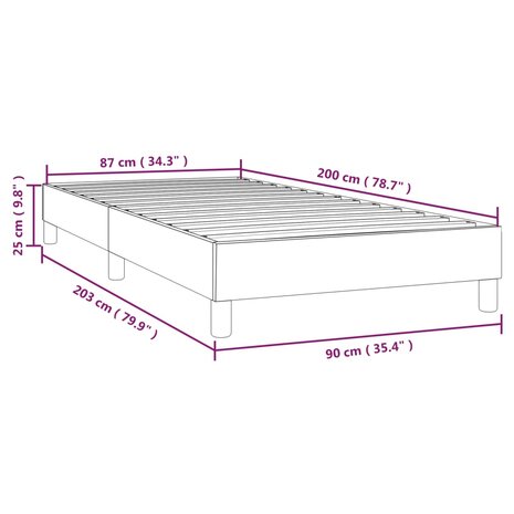 Boxspring bed 90x200 cm stof taupe 9