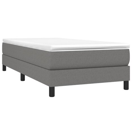 Boxspring bed 100x200 cm stof donkergrijs 3