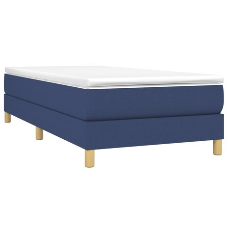 Boxspring bed 90x190 cm stof blauw 3