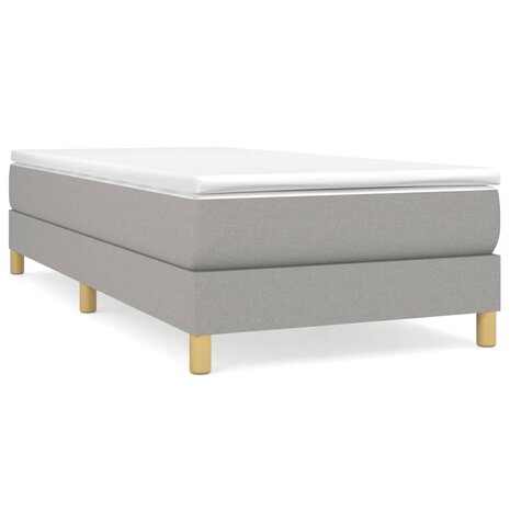 Boxspring bed 90x200 cm stof lichtgrijs 2
