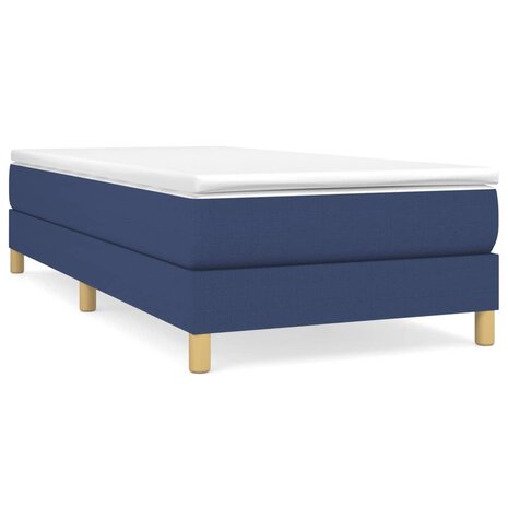 Boxspring bed 90x200 cm stof blauw 2