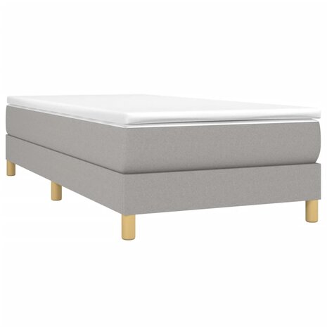 Boxspring bed 100x200 cm stof lichtgrijs 3