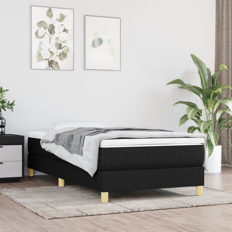 Boxspring bed 100x200 cm stof zwart 1