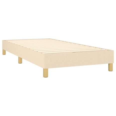 Boxspring bed 100x200 cm stof cr&egrave;mekleurig 4