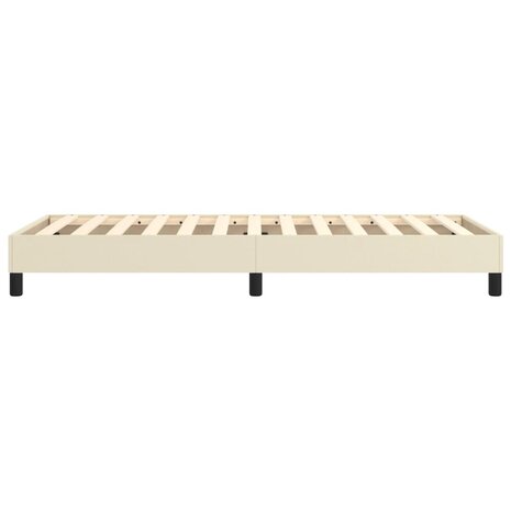 Boxspring bed kunstleer cr&egrave;mekleurig 80x200 cm 6