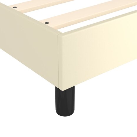 Boxspring bed kunstleer cr&egrave;mekleurig 80x200 cm 7