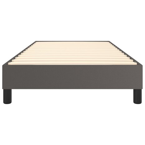 Boxspring bed kunstleer grijs 80x200 cm 5
