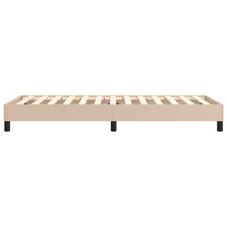 Boxspring bed kunstleer cappuccinokleurig 100x200 cm 6