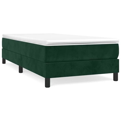 Boxspring bed 80x200 cm fluweel donkergroen 2