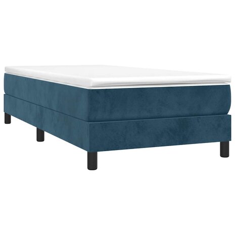 Boxspring bed 80x200 cm fluweel donkerblauw 3