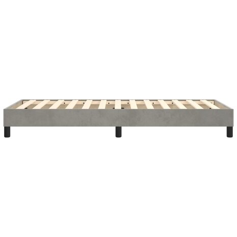 Boxspring bed 90x190 cm fluweel lichtgrijs 6