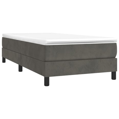 Boxspring bed 90x190 cm fluweel donkergrijs 3