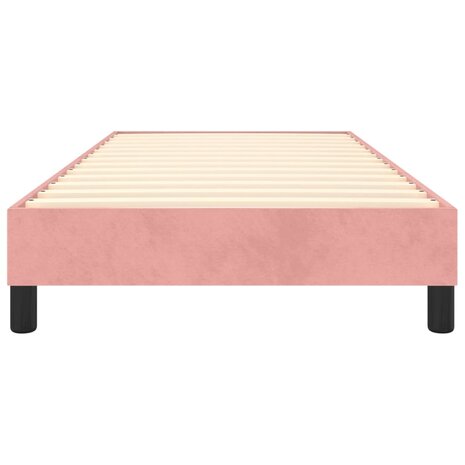 Boxspring bed fluweel roze 90x190 cm 5