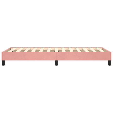 Boxspring bed fluweel roze 90x190 cm 6
