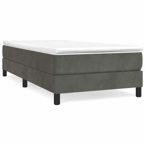Boxspring bed 90x200 cm fluweel donkergrijs 2