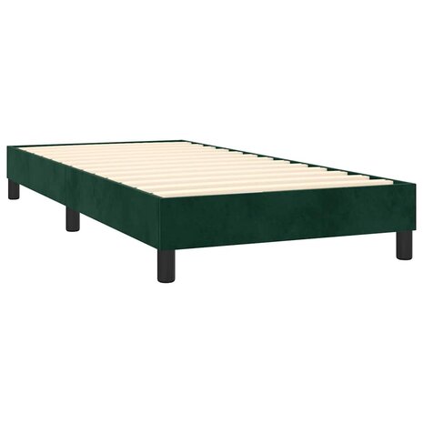 Boxspring bed 90x200 cm fluweel donkergroen 4