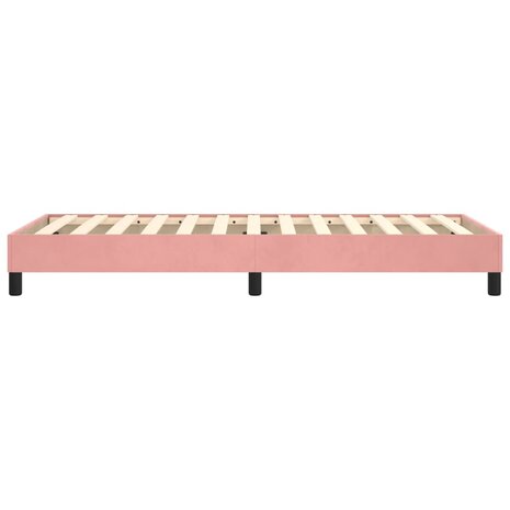 Boxspring bed fluweel roze 90x200 cm 6