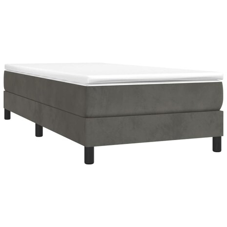 Boxspring bed 100x200 cm fluweel donkergrijs 3