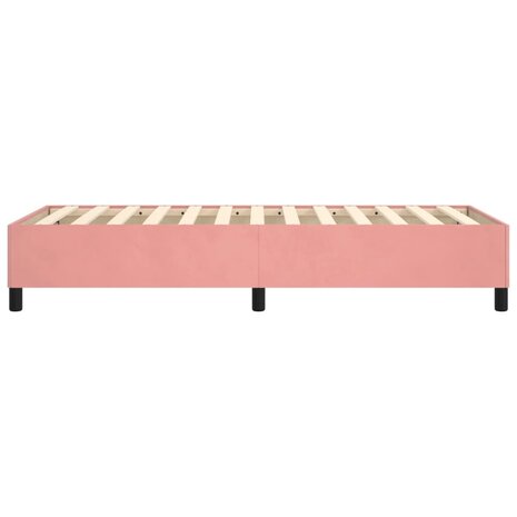 Boxspring bed fluweel roze 80x200 cm 6