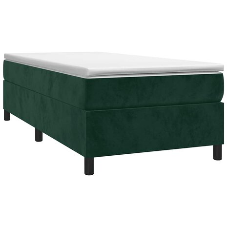 Boxspring bed 90x200 cm fluweel donkergroen 3