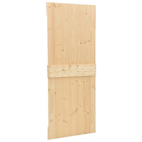 Schuifdeur Naturel en Zwart 80 x 210 cm Massief grenenhout 7