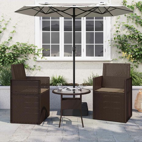 Zitkussens 2 pcs Taupe 47 x 36 x 2 cm Polyester 1