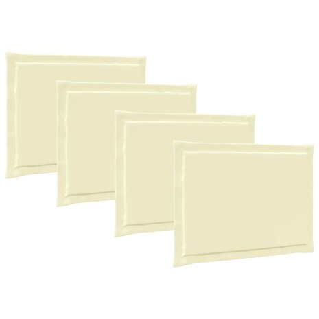 Zitkussens 4 pcs Cr&egrave;mekleurig 47 x 36 x 2 cm Polyester 2