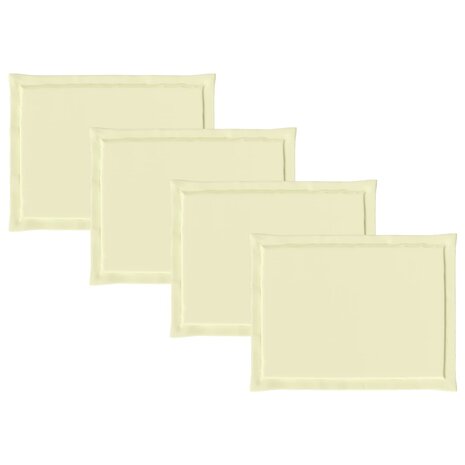 Zitkussens 4 pcs Cr&egrave;mekleurig 47 x 36 x 2 cm Polyester 6