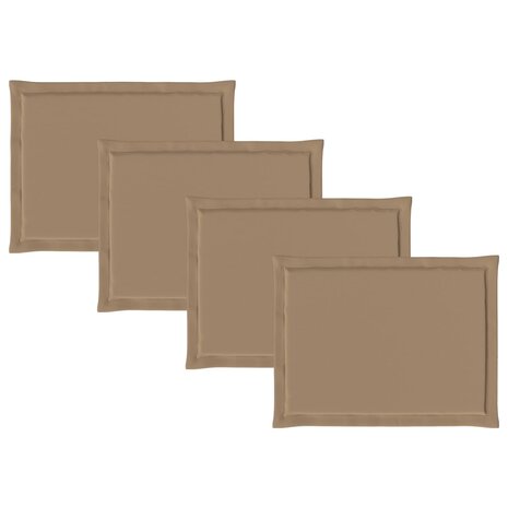 Zitkussens 4 pcs Taupe 47 x 36 x 2 cm Polyester 6