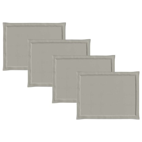 Zitkussens 4 pcs Lichtgrijs 47 x 36 x 2 cm Polyester 6