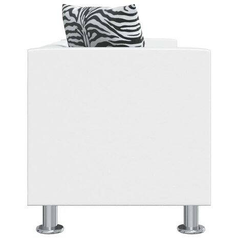Driezitsbank kunstleer wit  4