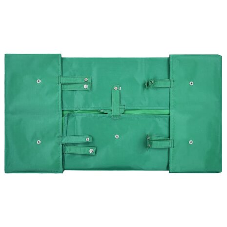 Tuinwagenvoering stof groen 2